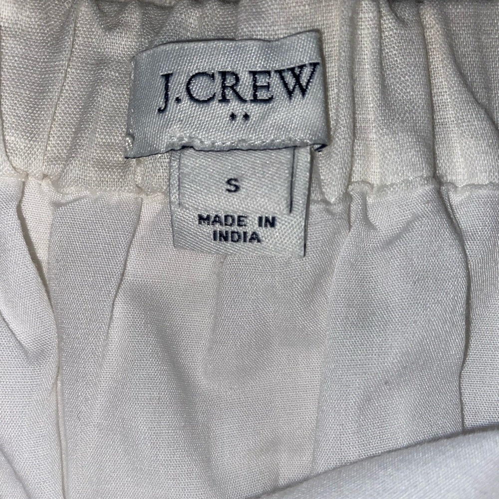J. CREW Factory Navy Blue Floral Embroidered Mini Skirt White- Size Medium - Picture 5 of 7
